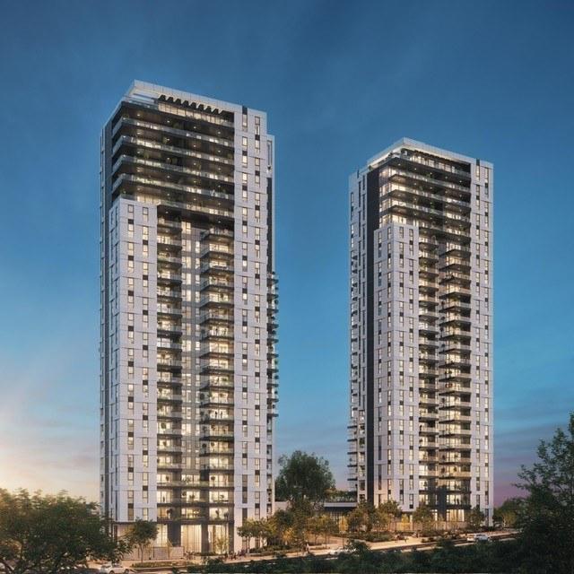 הדמיית מתחם ד'-ה' בפרויקט "אביב בגבעתיים". קרדיט הדמיה: 3division