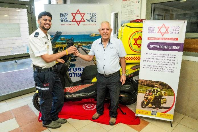 אופנוע החירום החדש של מד"א בבאר שבע. צילום: אלירן אביטל