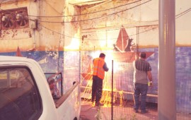 רשות מקרקעי ישראל פינתה פלישה חוזרת למבנה במתחם שוק הדייגים בנמל יפו צילום: רשות מקרקעי ישראל